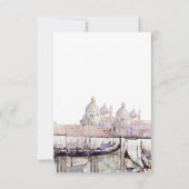 Elegant Boho Watercolor Venedig Script Wedding Dankeskarte (Rückseite)