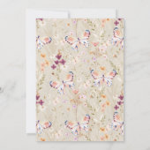 Elegant Boho Watercolor Wildblume Baby Shower Einladung (Rückseite)