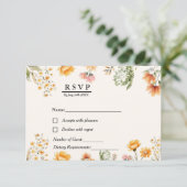 Elegant Boho Weadow Blütenblume UAWG wedung RSVP Karte (Stehend Vorderseite)