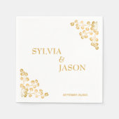 Elegant Boho Wedding Cocktail Paper Serviette (Vorderseite)