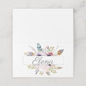 Elegant Boho Wedding Collection Platzkarte (Außenseite Aufgefaltet)