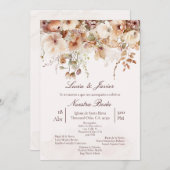 Elegant Boho Wedding Einladung (Vorne/Hinten)