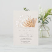 Elegant Boho Wedding Einladung (Stehend Vorderseite)