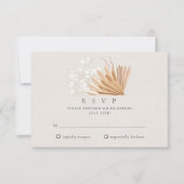 Elegant Boho Wedding RSVP (Vorderseite)