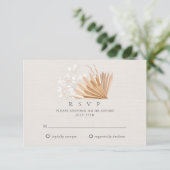 Elegant Boho Wedding RSVP Karte (Stehend Vorderseite)