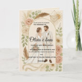 Elegant Boho Wedding Stationery Suite - Olivia & L Karte (Vorderseite)