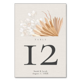 Elegant Boho Wedding Tischnummer