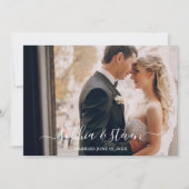 Elegant Boho Wedding with Beige & Yellow Flowers Dankeskarte (Vorderseite)