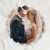 Elegant Boho Wedding with Beige & Yellow Flowers Geschenkanhänger (Rückseite)