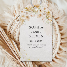 Elegant Boho Wedding with Beige & Yellow Flowers Geschenkanhänger