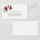 ELEGANT BOHO WEIN BLUSH WATERCOLOR BLLORAS BEGLEITKARTE (Vorne/Hinten)