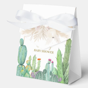 Elegant Boho Western Cactus Arch Baby Shower Geschenkschachtel