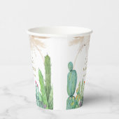 Elegant Boho Western Cactus Arch Baby Shower Pappbecher (Rechts)