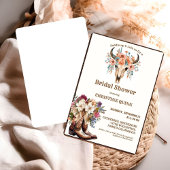 Elegant Boho Western Cowboy Bridal Shower Einladung