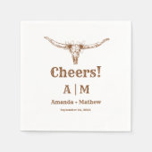 Elegant Boho Western Cowboy Wedding Serviette (Vorderseite)