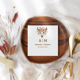 Elegant Boho Western Cowboy Wedding Serviette