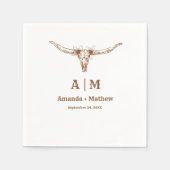Elegant Boho Western Cowboy Wedding Serviette (Vorderseite)