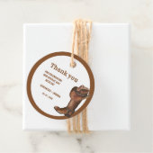 Elegant Boho Western Cowboy Wedding Vielen Dank Geschenkanhänger (Beispiel)