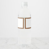 Elegant Boho Western Cowboy Wedding Wasserflaschenetikett (Rückseite)