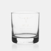 Elegant Boho Western Cowboy Wedding Whiskyglas (Rückseite)