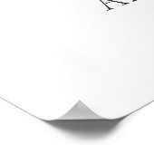 Elegant Boho White Roses mit Grün Willkommen Poster (Ecke)