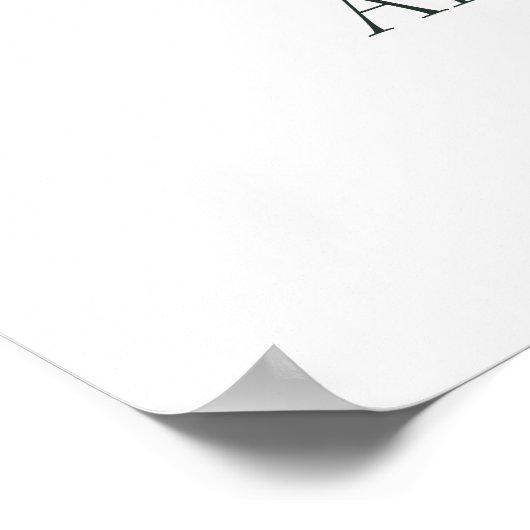 Elegant Boho White Roses mit Grün Willkommen Poster (Ecke)