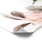 Elegant Boho Wildblume Baby Dusche Willkommen Poster (Ecke)