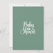 Elegant Boho Wildblume Baby Shower Einladung (Rückseite)