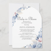 Elegant Boho Wildblume Baby Shower Einladung (Vorderseite)
