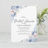 Elegant Boho Wildblume Brautparty Einladung (Stehend Vorderseite)