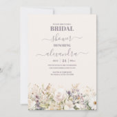 Elegant Boho Wildblume Brautparty Einladung (Vorderseite)
