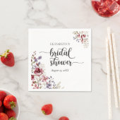 Elegant Boho Wildblume Brautparty Serviette (Beispiel)