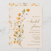 Elegant Boho Wildblume Bridal Dusche Einladung (Vorne/Hinten)