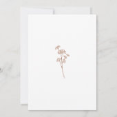 Elegant Boho Wildblume Burnt Orange Wedding Einladung (Rückseite)