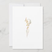 Elegant Boho Wildblume Calligraphy Wedding Einladung (Rückseite)