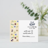 Elegant Boho Wildblume Eggshell RSVP Card Karte (Stehend Vorderseite)