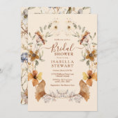 Elegant Boho Wildblume Elegantes Brautparty Einladung (Vorne/Hinten)