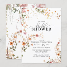 Elegant Boho Wildblume Floral Brautparty