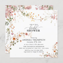 Elegant Boho Wildblume Floral Brautparty