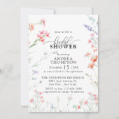 Elegant Boho Wildblume Floral Brautparty Einladung (Vorderseite)