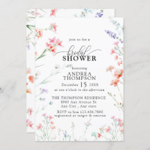 Elegant Boho Wildblume Floral Brautparty