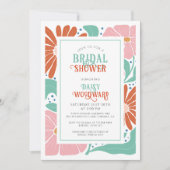 Elegant Boho Wildblume Floral Brautparty Einladung (Vorderseite)