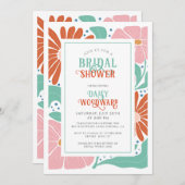 Elegant Boho Wildblume Floral Brautparty Einladung (Vorne/Hinten)