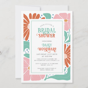 Elegant Boho Wildblume Floral Brautparty Einladung