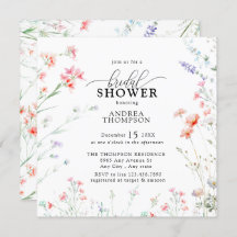 Elegant Boho Wildblume Floral Brautparty