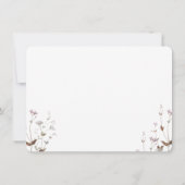 Elegant Boho Wildblume Floral Personalisiert Mitteilungskarte (Rückseite)