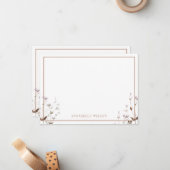 Elegant Boho Wildblume Floral Personalisiert Mitteilungskarte (Vorderseite/Rückseite Beispiel)