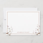 Elegant Boho Wildblume Floral Personalisiert Mitteilungskarte (Vorderseite)