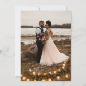 Elegant Boho Wildblume Foto Lässig Wedding Einladung (Rückseite)