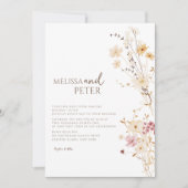 Elegant Boho Wildblume Foto Lässig Wedding Einladung (Vorderseite)